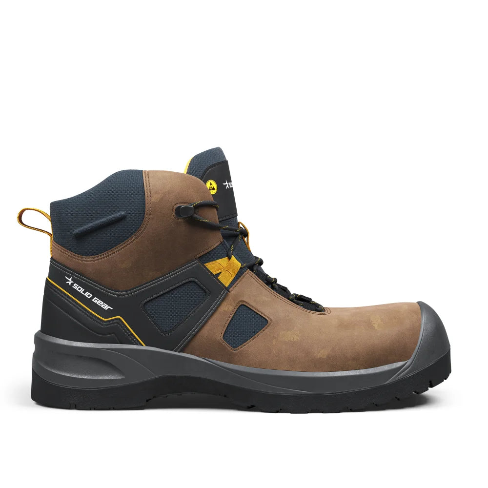 Solid Gear Essence Mid Brown Yellow S3L Werkschoenen