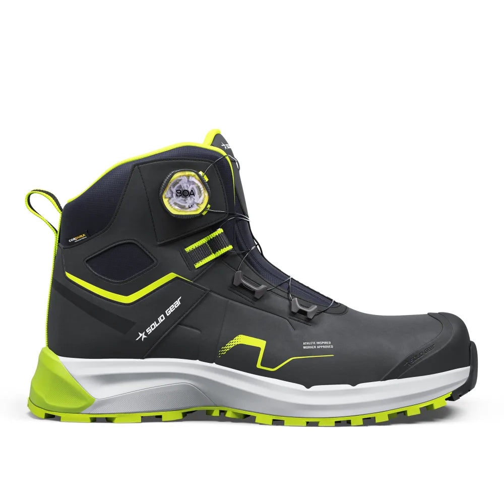 Solid Gear Sonar Mid Black Green S3S Werkschoenen