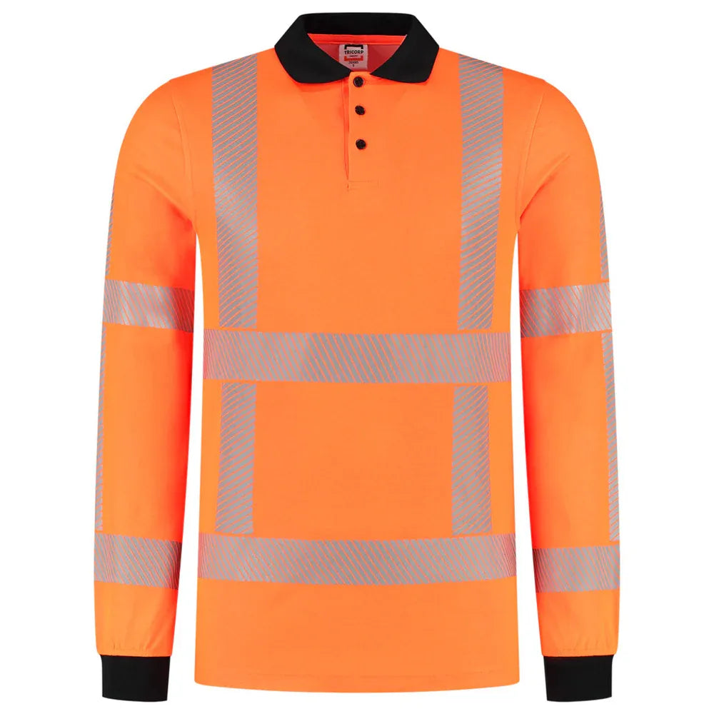 Tricorp 203702 Poloshirt Rws Revisible Lange Mouw Fluoorange