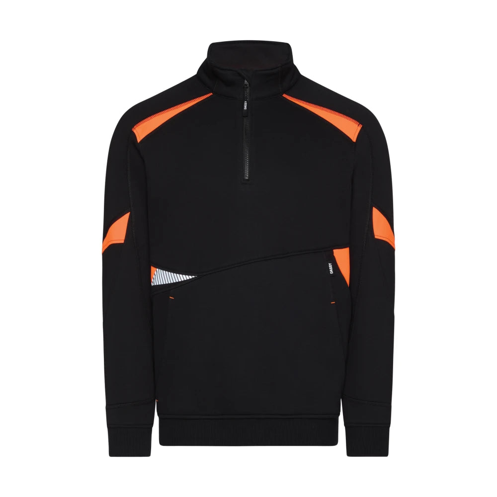 Dassy Aratu Sweater 290G/M² Zwart Fluo-Oranje