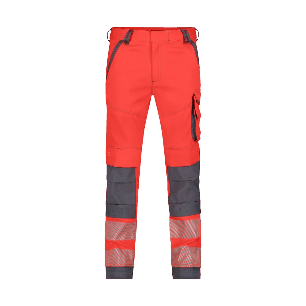 Dassy Aruba Stretch Hogezichtbaarheidsbroek Met Kniezakken 270 G/M² Fluorood Cementgrijs