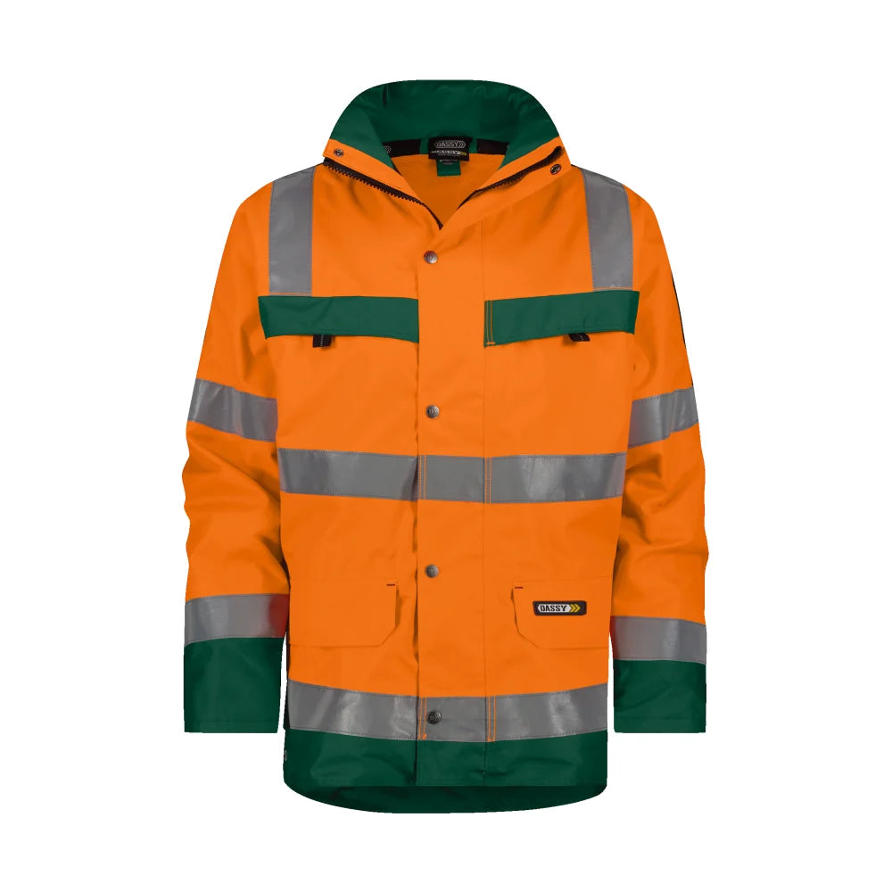 Dassy Atlantis Hogezichtbaarheidsparka 200 G/M² Fluo-Oranje Flessengroen
