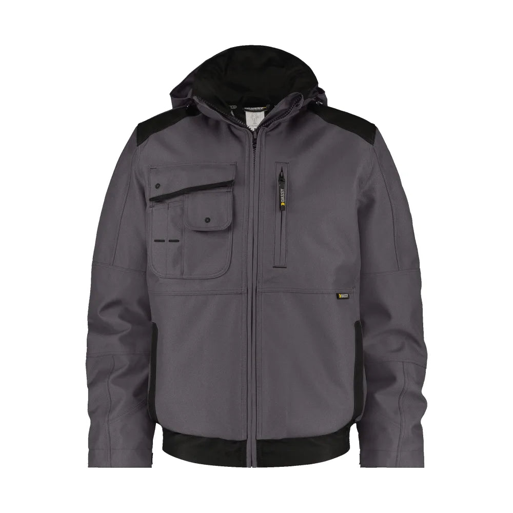 Dassy Austin Canvas Winterjas 240 G/M² Antracietgrijs Zwart
