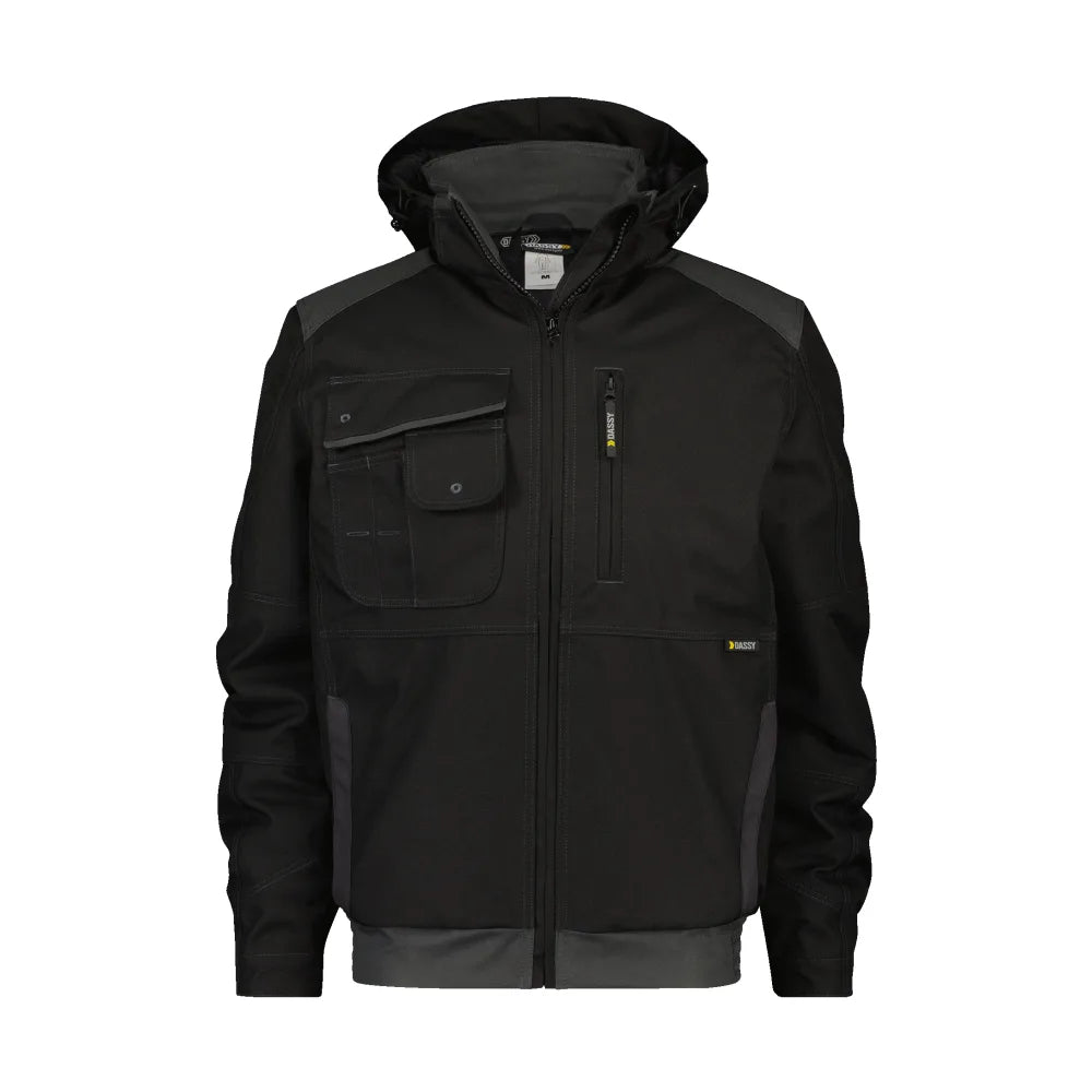 Dassy Austin Canvas Winterjas 240 G/M² Zwart Antracietgrijs