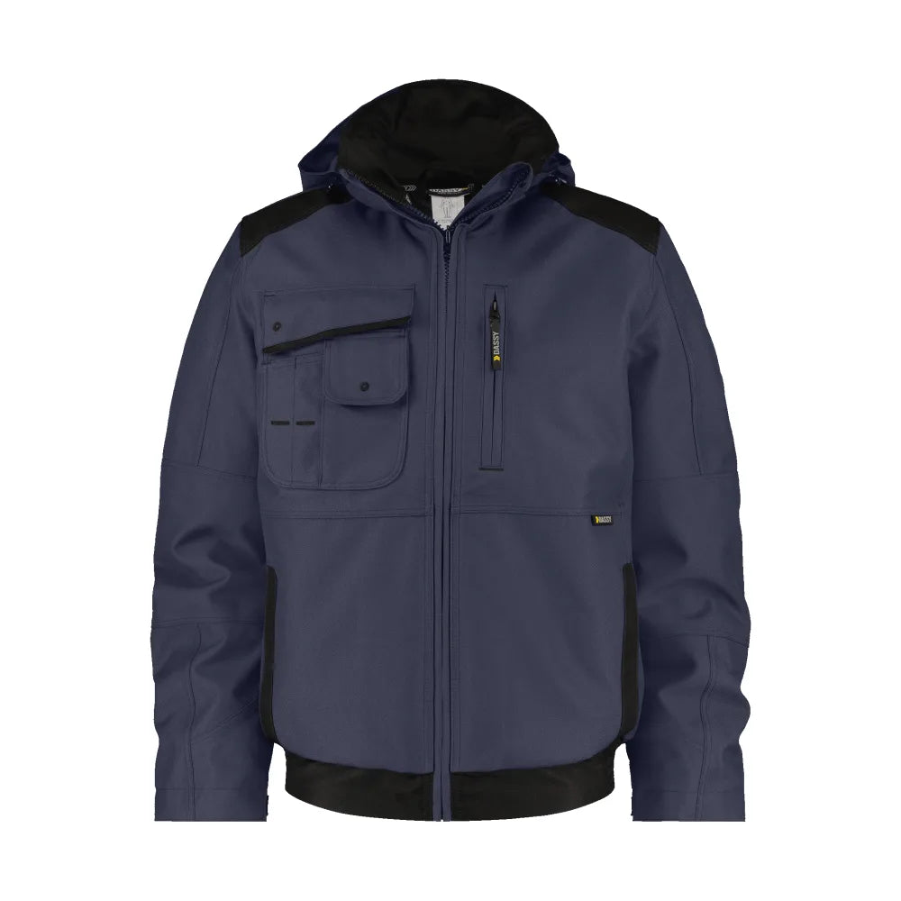 Dassy Austin Canvas Winterjas 240 G/M² Nachtblauw Zwart