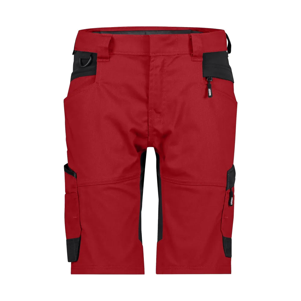 Dassy Axis Next Women Werkshort Met Stretch Voor Dames 245 G/M² Rood Zwart