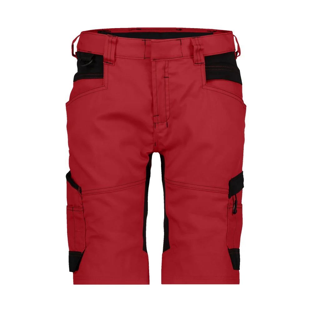 Dassy Axis Women Werkshort Met Stretch Voor Dames 245 G/M² Rood Zwart