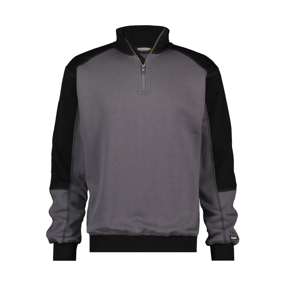 Dassy Basiel Tweekleurige Sweater 290 G/M² Cementgrijs Zwart