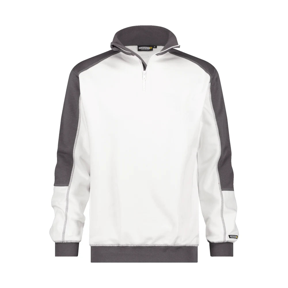 Dassy Basiel Tweekleurige Sweater 290 G/M² Wit Cementgrijs