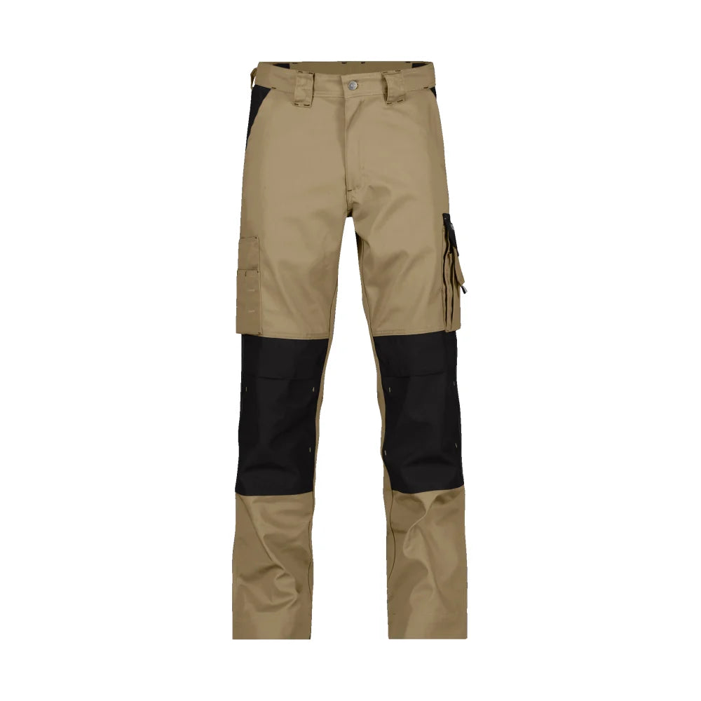Dassy Boston Tweekleurige Werkbroek Met Kniezakken 245 G/M² Beige Zwart