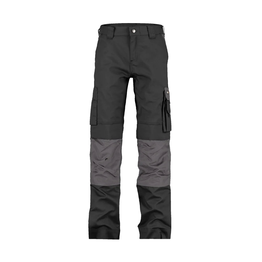 Dassy Boston Women Tweekleurige Werkbroek Met Kniezakken Voor Dames 245 G/M² Zwart Cementgrijs