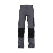 Dassy Boston Women Tweekleurige Werkbroek Met Kniezakken Voor Dames 245 G/M² Cementgrijs Zwart