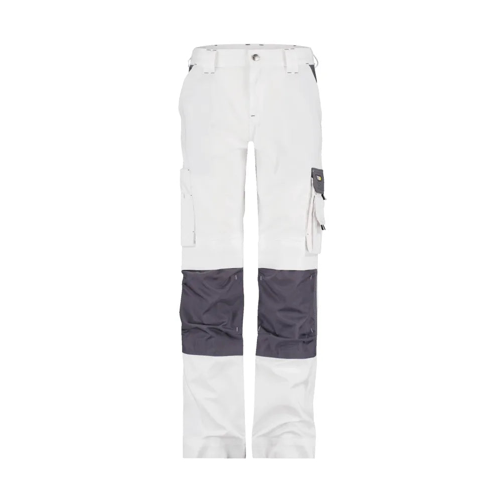 Dassy Boston Women Tweekleurige Werkbroek Met Kniezakken Voor Dames 245 G/M² Wit Cementgrijs