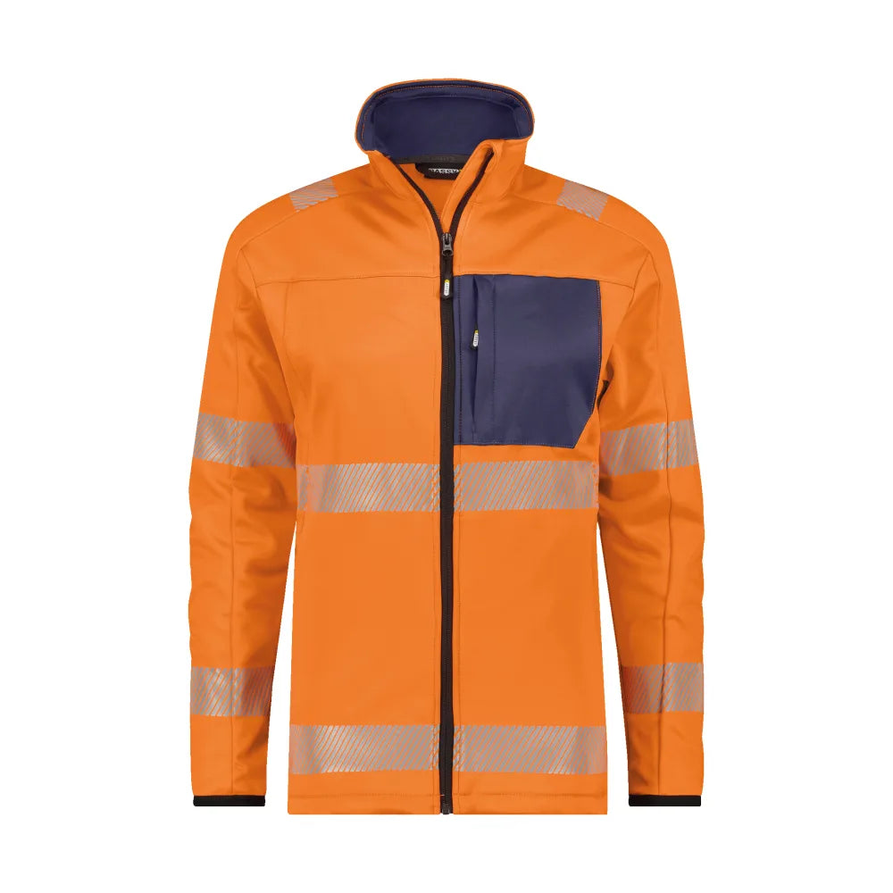 Dassy Camden Hogezichtbaarheidsmidlayerjacket 260 G/M² Fluo-Oranje Marineblauw