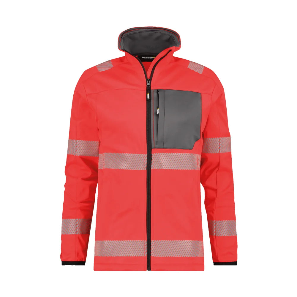 Dassy Camden Hogezichtbaarheidsmidlayerjacket 260 G/M² Fluorood Cementgrijs