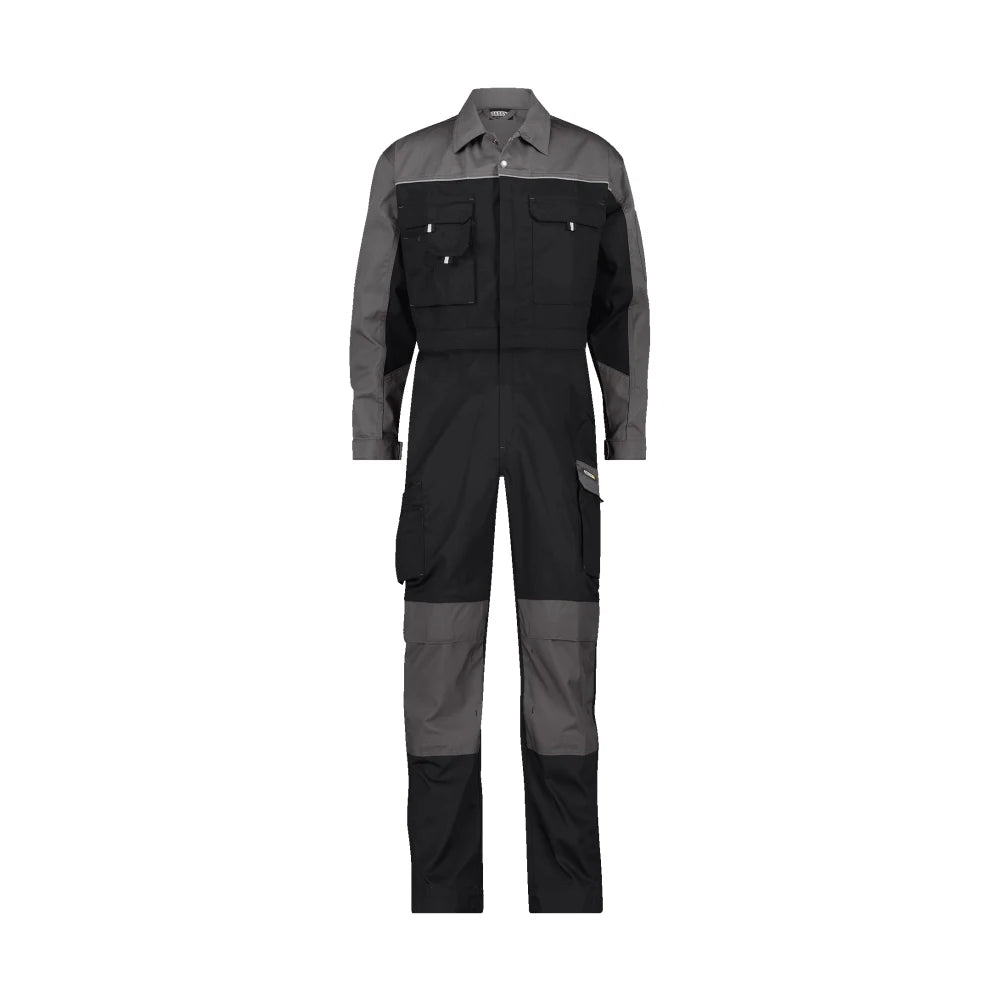 Dassy Cannes Tweekleurige Overall Met Kniezakken 245 G/M² Zwart Cementgrijs
