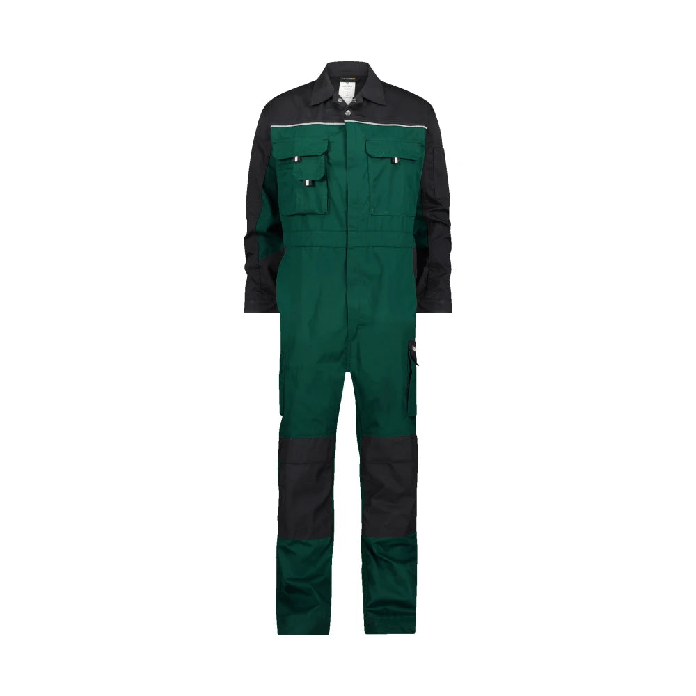 Dassy Cannes Tweekleurige Overall Met Kniezakken 245 G/M² Flessengroen Zwart
