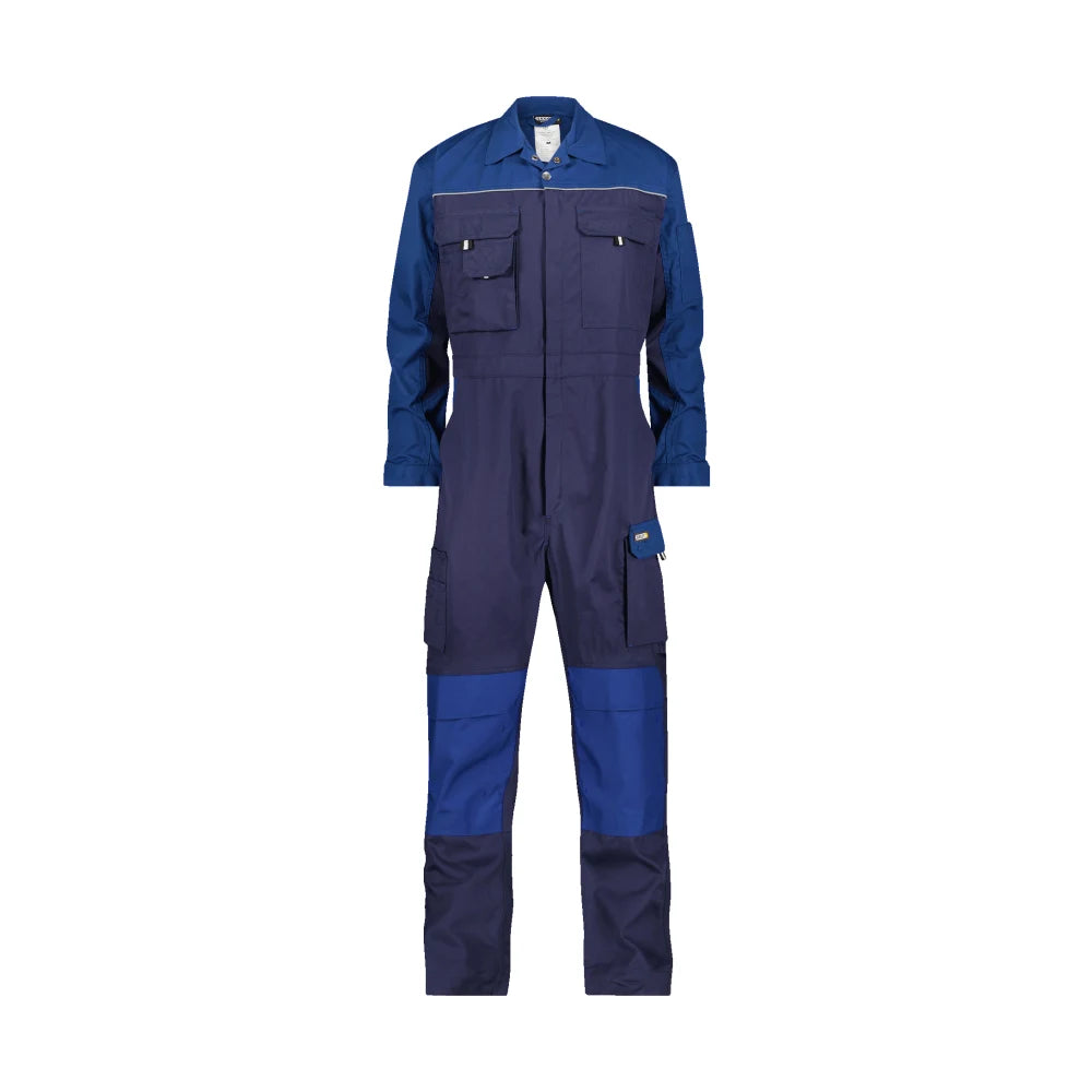 Dassy Cannes Tweekleurige Overall Met Kniezakken 245 G/M² Marineblauw Korenblauw