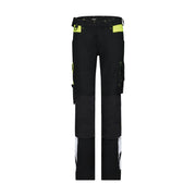 Dassy Canton Women Werkbroek Met Stretch En Kniezakken Voor Dames 245 G/M² Zwart Fluogeel