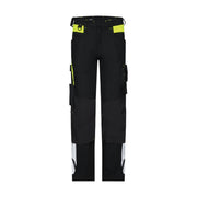Dassy Canton Werkbroek Met Stretch En Kniezakken 245 G/M² Zwart Fluogeel