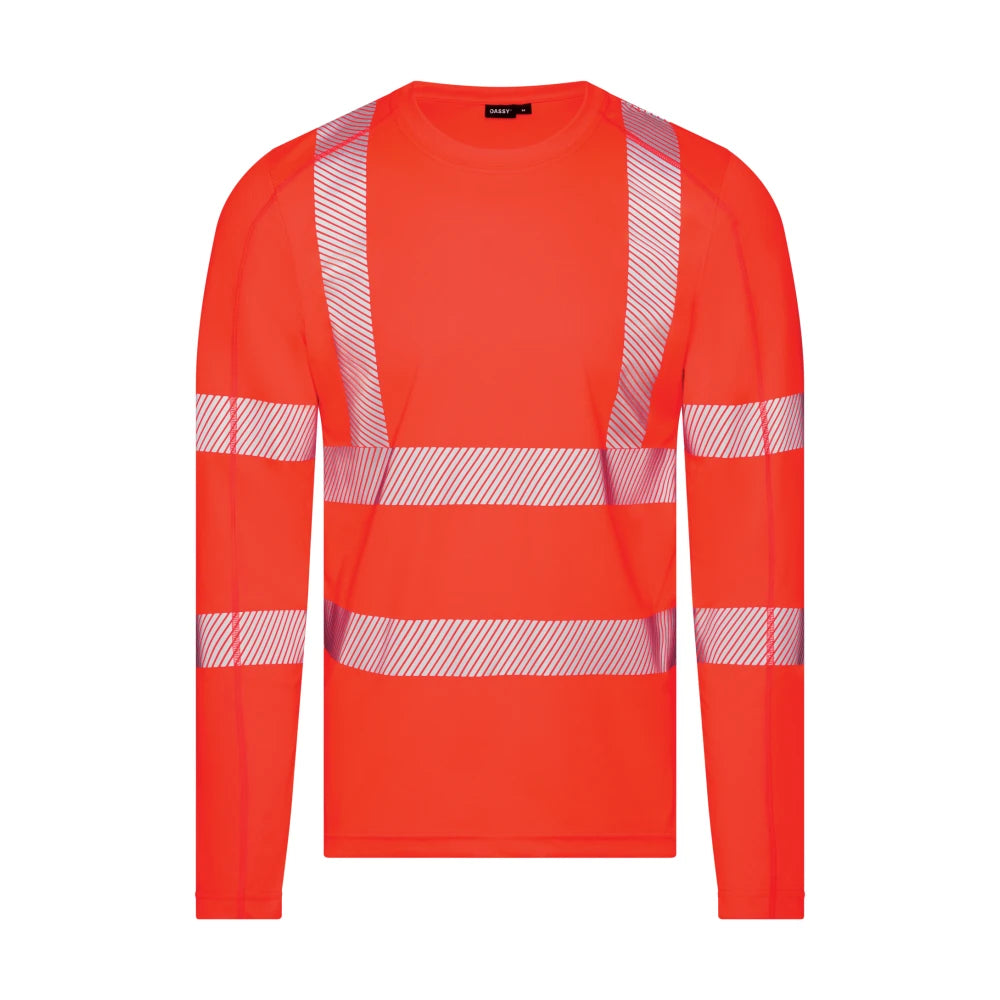 Dassy Carterville Hogezichtbaarheids-Uv-T-Shirt Met Lange Mouwen 150 G/M² Fluorood