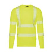 Dassy Carterville Hogezichtbaarheids-Uv-T-Shirt Met Lange Mouwen 150 G/M² Fluogeel