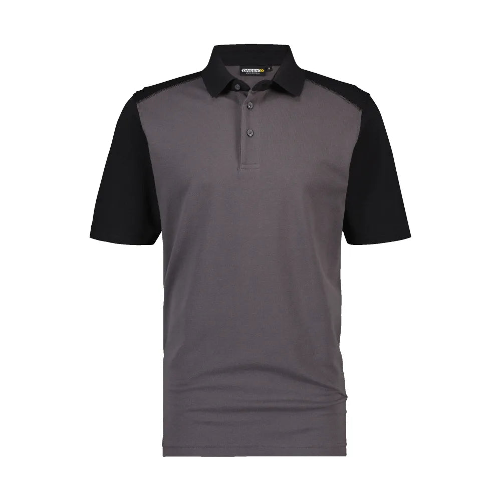 Dassy Cesar Tweekleurige Polo 220 G/M² Cementgrijs Zwart