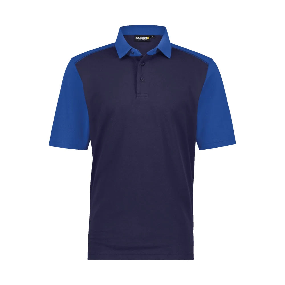 Dassy Cesar Tweekleurige Polo 220 G/M² Marineblauw Korenblauw