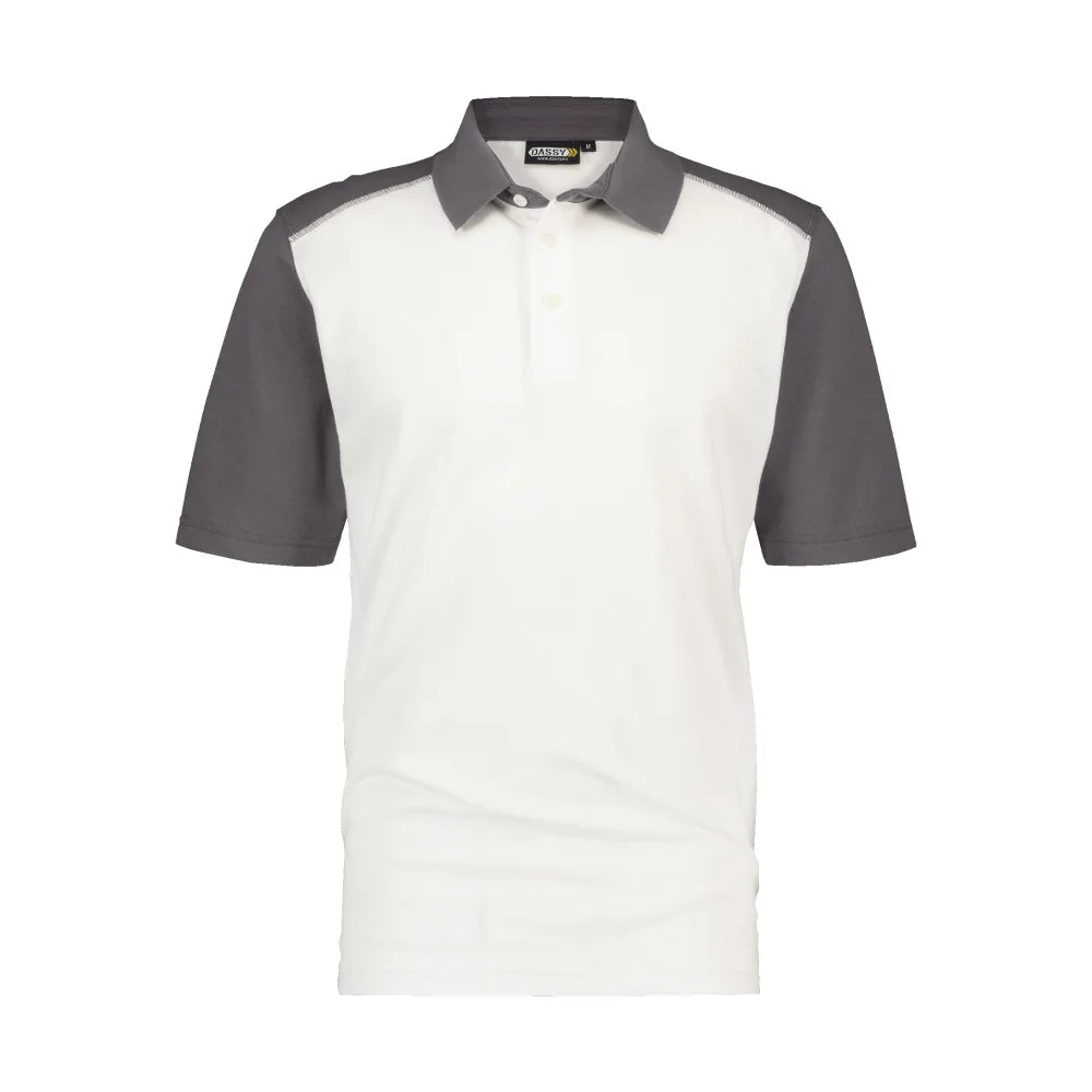 Dassy Cesar Tweekleurige Polo 220 G/M² Wit Cementgrijs