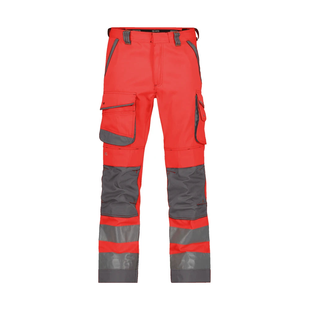 Dassy Chicago Hogezichtbaarheidsbroek Met Kniezakken 290 G/M² Fluorood Cementgrijs