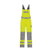 Dassy Colombia Multinorm Hogezichtbaarheidsbretelbroek Met Kniezakken 330 G/M² Fluogeel Grafietgrijs