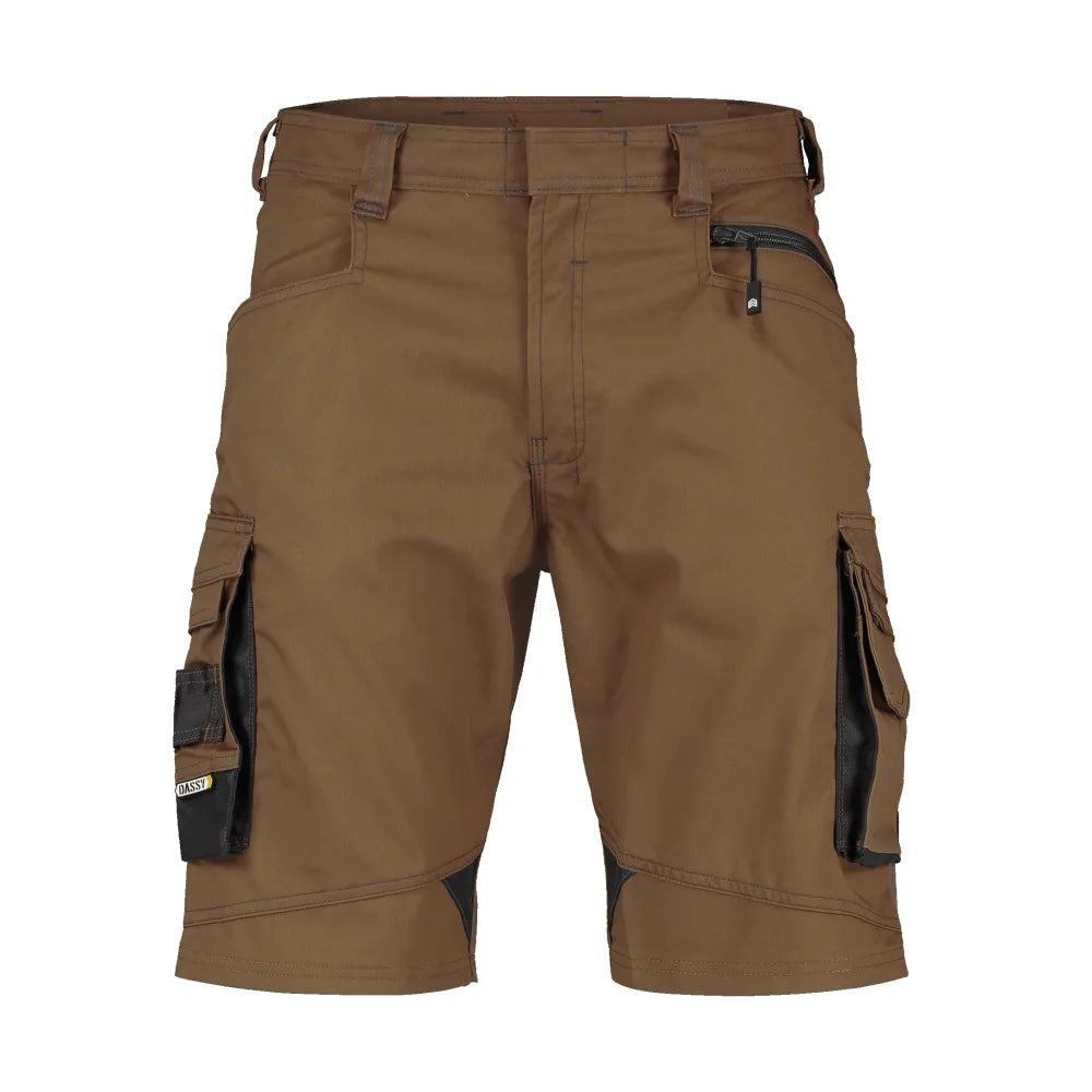 Dassy Cosmic Werkshort 250 G/M² Leembruin Antracietgrijs