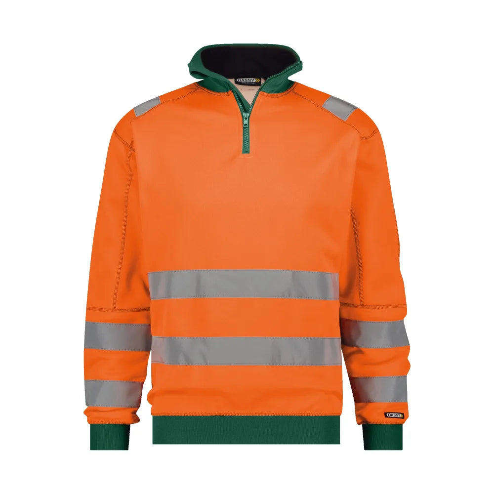 Dassy Denver Hogezichtbaarheidssweater 280 G/M² Fluo-Oranje Flessengroen