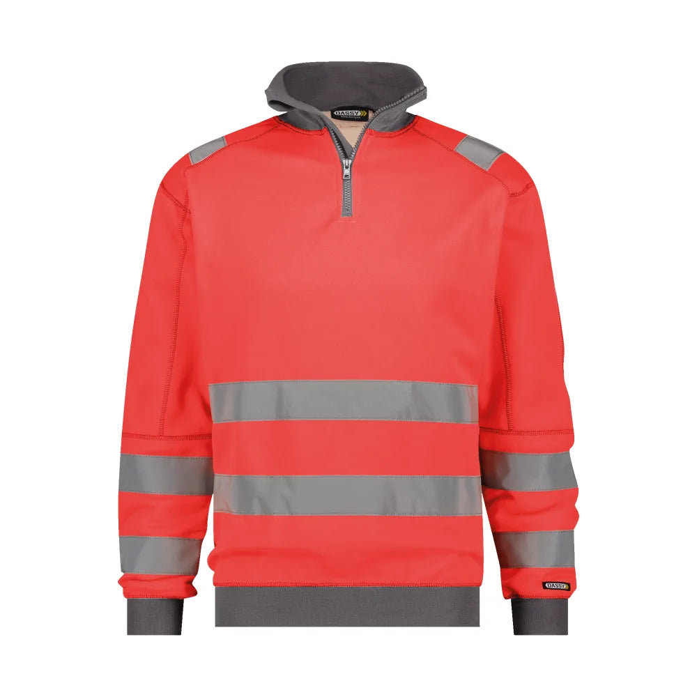 Dassy Denver Hogezichtbaarheidssweater 280 G/M² Fluorood Cementgrijs