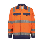 Dassy Dusseldorf Hogezichtbaarheidsvest 245 G/M² Fluo-Oranje Marineblauw