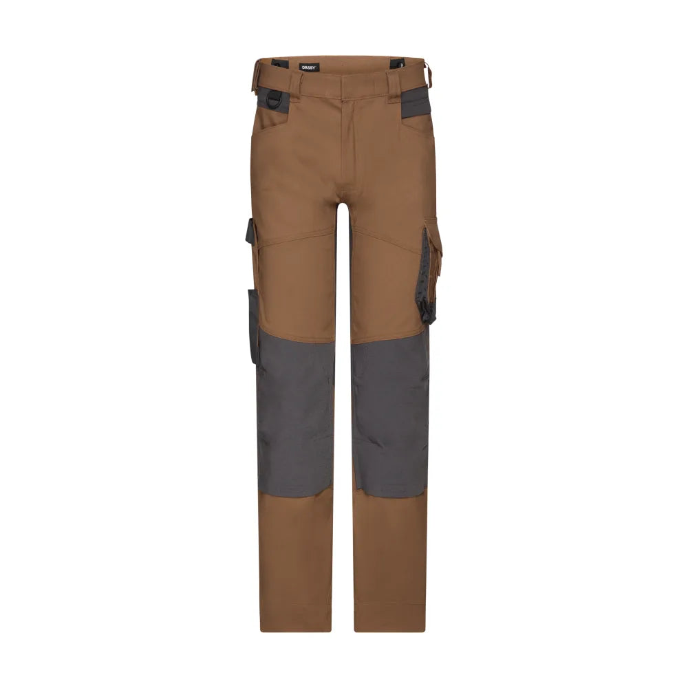 Dassy Dynax Next Werkbroek Met Stretch En Kniezakken 245 G/M² Leembruin Antracietgrijs