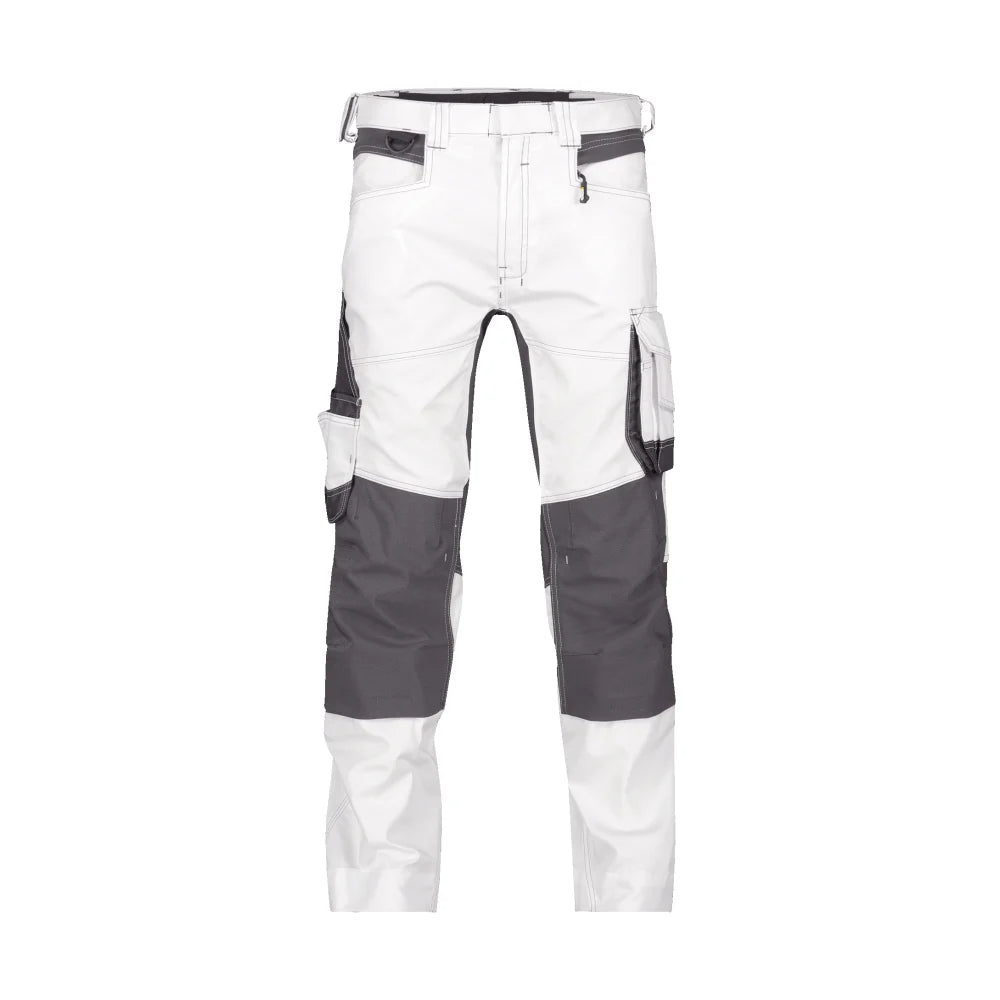 Dassy Dynax Painters Schildersbroek Met Stretch En Kniezakken 245 G/M² Wit Antracietgrijs
