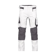 Dassy Dynax Painters Schildersbroek Met Stretch En Kniezakken 245 G/M² Wit Antracietgrijs