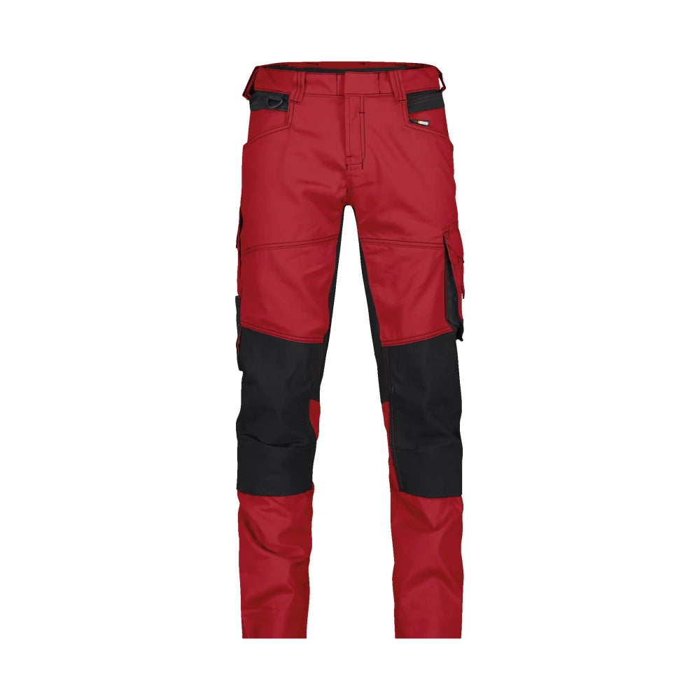 Dassy Dynax Women Werkbroek Met Stretch En Kniezakken Voor Dames 245 G/M² Rood Zwart