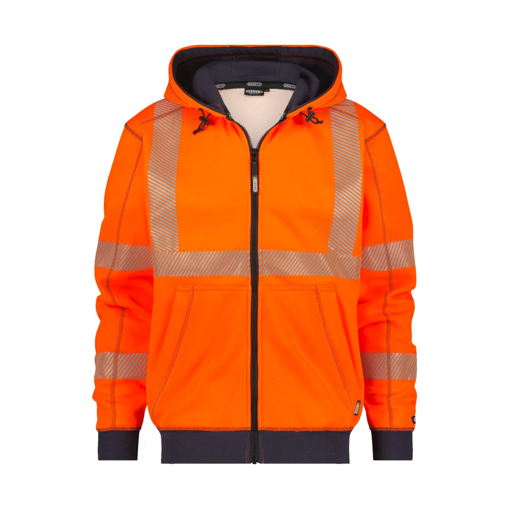 Dassy Evans Hogezichtbaarheidshoodie 280 G/M² Fluo-Oranje Marineblauw
