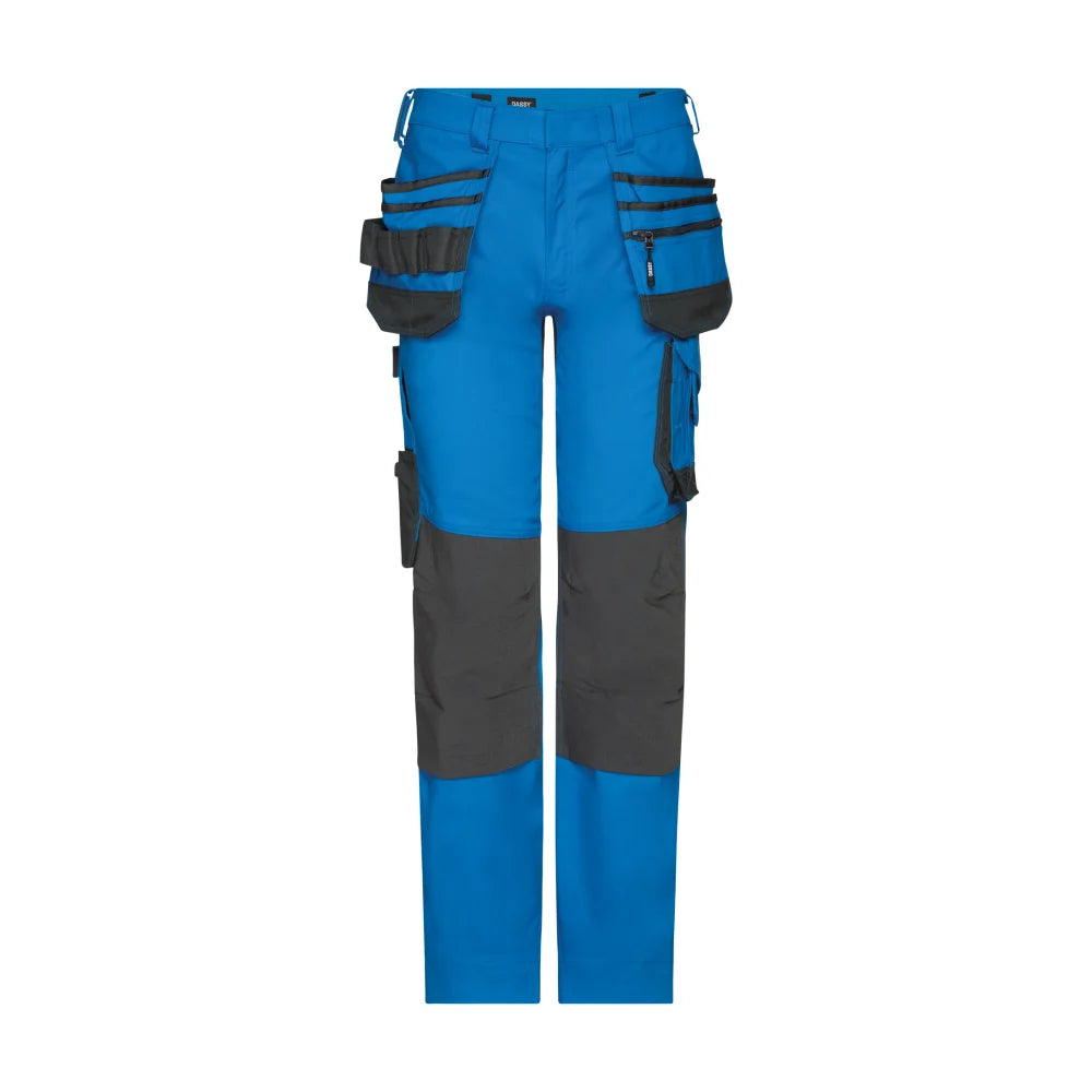 Dassy Flux Next Holsterzakkenbroek Met Stretch En Kniezakken 245 G/M² Azuurblauw Antracietgrijs