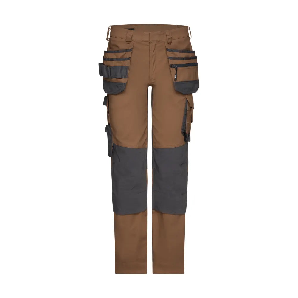 Dassy Flux Next Holsterzakkenbroek Met Stretch En Kniezakken 245 G/M² Leembruin Antracietgrijs