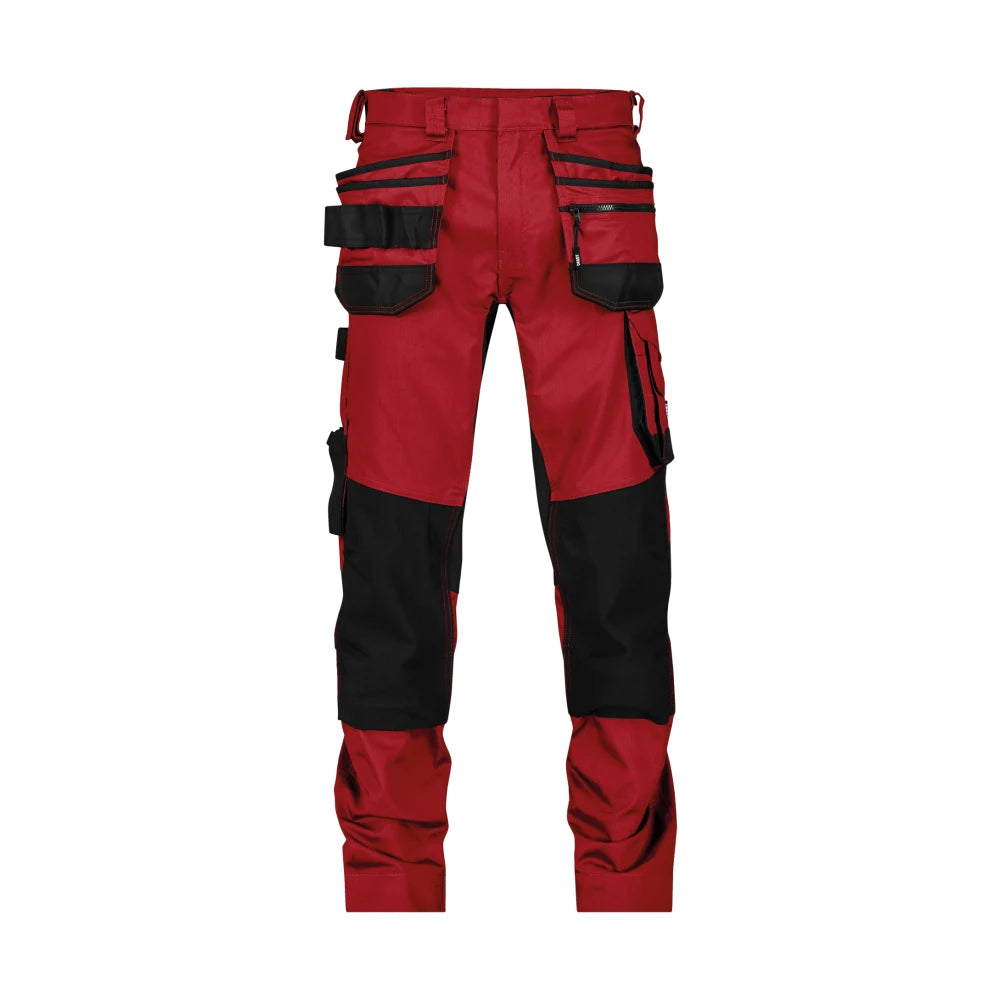 Dassy Flux Next Holsterzakkenbroek Met Stretch En Kniezakken 245 G/M² Rood Zwart