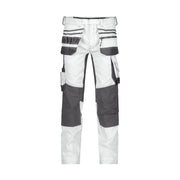 Dassy Flux Painters Schildersbroek Met Stretch, Holsterzakken En Kniezakken 245 G/M² Wit Antracietgrijs
