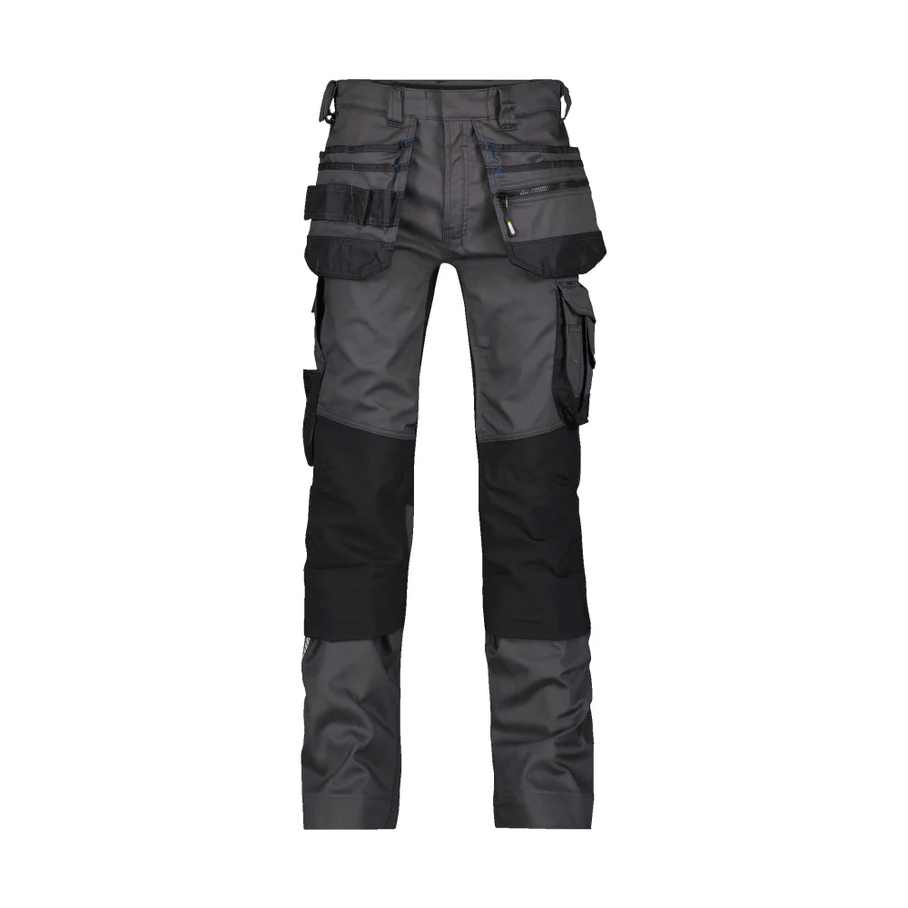 Dassy Flux Holsterzakkenbroek Met Stretch En Kniezakken 245 G/M² Antracietgrijs Zwart