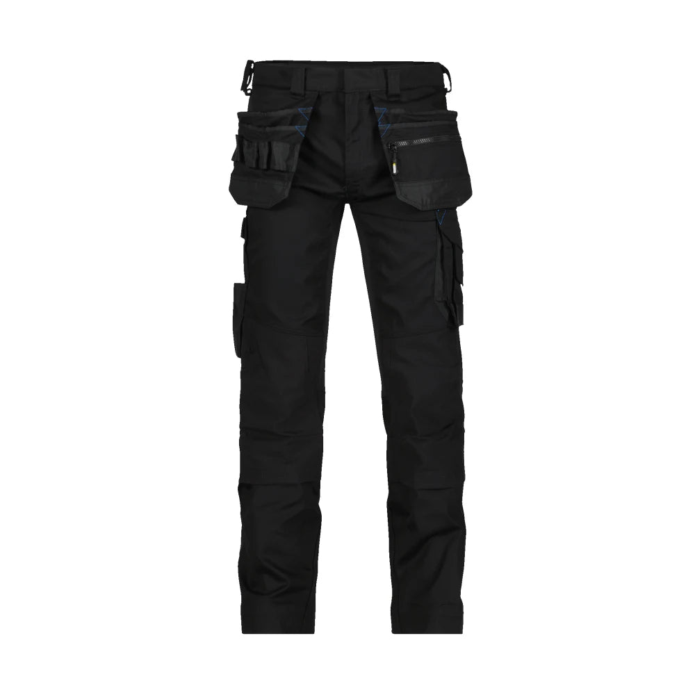 Dassy Flux Holsterzakkenbroek Met Stretch En Kniezakken 245 G/M² Zwart