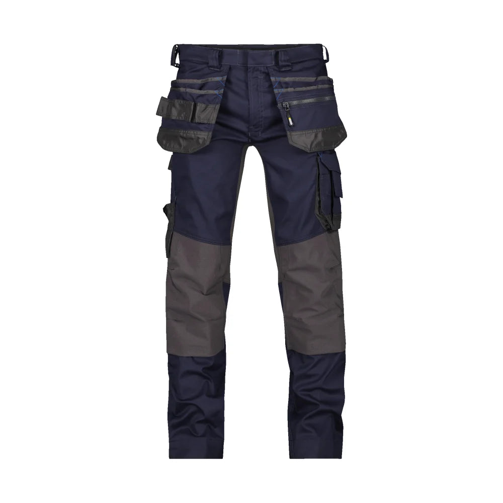 Dassy Flux Holsterzakkenbroek Met Stretch En Kniezakken 245 G/M² Nachtblauw Antracietgrijs