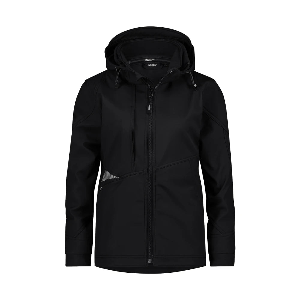 Dassy Gravity Next Women Softshelljas Voor Dames 280 G/M² Zwart Antracietgrijs