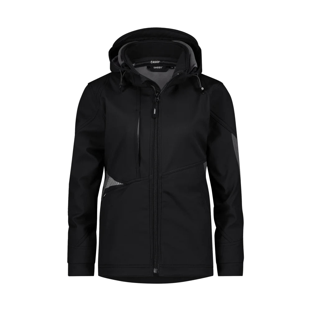 Dassy Gravity Next Women Softshelljas Voor Dames 280 G/M² Zwart