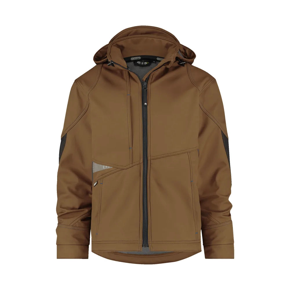 Dassy Gravity Softshelljas 280 G/M² Leembruin Antracietgrijs